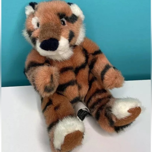 Rare Small Russ Tickles Tiger Cub Soft Toy Teddy Heartcraft Collection Vintage - Picture 4 of 10